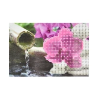 Mozaica cu Diamante 10x15 cm ""Orhidee între pietre"