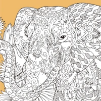 Set de desen Antistress 30x30 cm "Elefantul măreț"