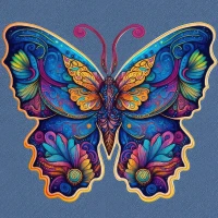 Set de desen Antistress 30x30 cm "Fluture strălucitor"