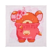 Broderie 20x20 cm "Ursuleț în pulover"