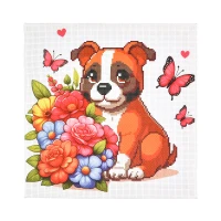 Broderie 30x30 cm "Cățel"