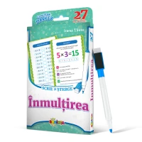 27 de cartonașe. Scrie și șterge. Înmulțirea