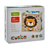 Set cuburi din lemn "Animale"(4piese)