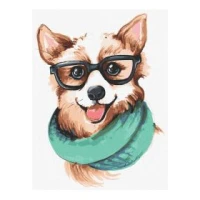 Tablouri pe numere Ideyka "Corgi elegant" 30x40cm