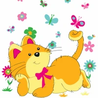 Tablou pe numere 30x30 cm "Pisoi Jucaus"