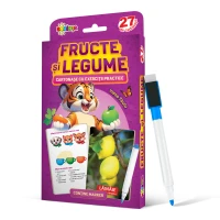 27 de cartonașe. Scrie și șterge. Fructe şi legume: cartonaşe cu exerciţii practice