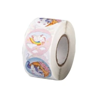 Stickere autoadezive hartie d.25mm 500buc/rulou UNICORN