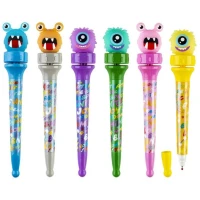 Pix cu accesoriu "MONSTER" albastru 0.7mm