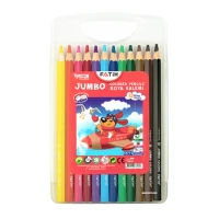 Creioane colorate 12 cul. JUMBO cut.plastic Fatih 33430