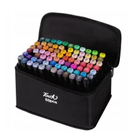 Marker varf dublu set 80 cul. textil