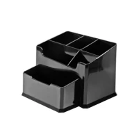 Organizator plastic pu birou (negru)