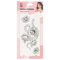 Abtibild-Tatuaj ,"Snakes and flowers",1 foaie, 8*17см,MESHU