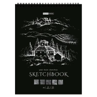 Sketchbook 20foi, А5  "Black line. House", pe spira,120gr/m2 / ArtSpace