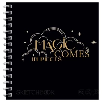Sketchbook 40foi, 170*170 "Magic comes", pe spira, laminare mata, Soft Touch, 120gr/m2 / BG
