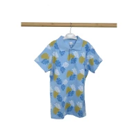 Tricou hawaii albastru baieti