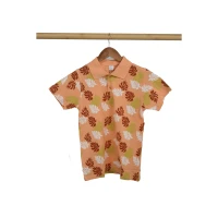 Tricou hawaii portocaliu baieti