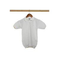 Tricou polo premium alb baieti