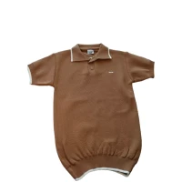 Tricou polo premium maro baieti