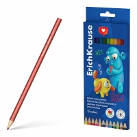 Creioane colorate 12 cul. hexagonale Jolly Friends ErichKrause